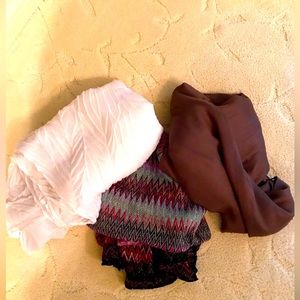 3 pretty scarves